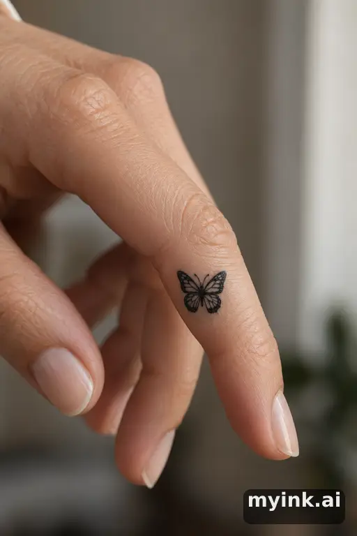 Small butterfly — Blackwork Small Tattoo reference image