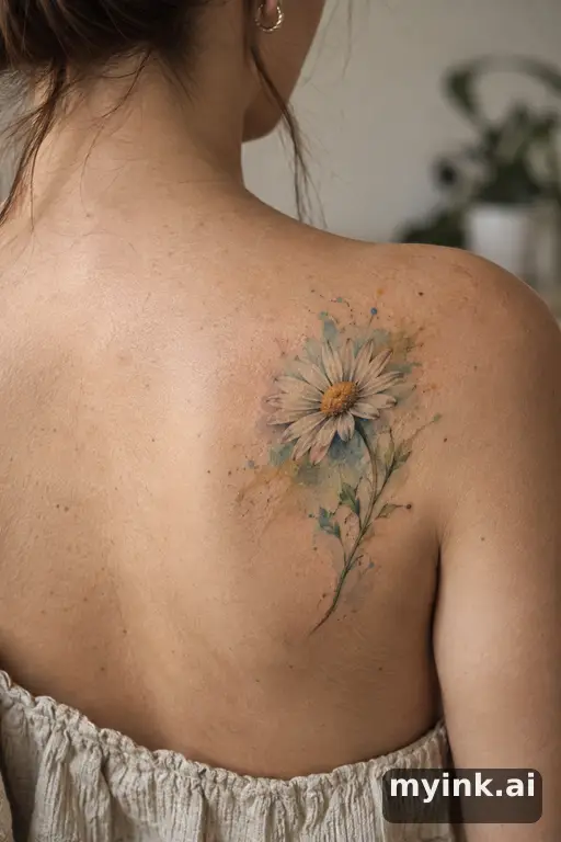 Daisy — Watercolor Tattoo for Women reference image