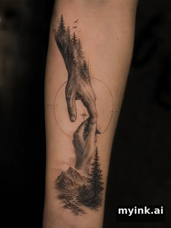Meaningful vow tattoo concept with subtle symbols and aging-safe spacing — Realistic Tattoo Design reference image