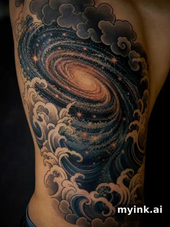 Galaxy spiral — Japanese Tattoo Design reference image