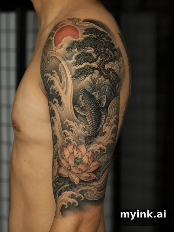 Meaningful vow tattoo concept with subtle symbols and aging-safe spacing — Japanese Tattoo Design reference image