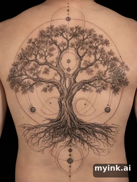 Tree of life — Dotwork Tattoo Design reference image