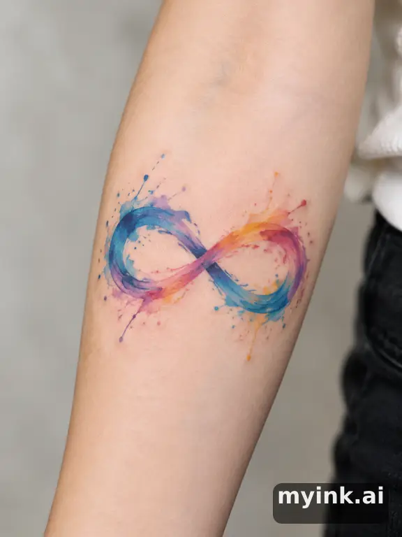 Infinity symbol — Watercolor Tattoo Design reference image